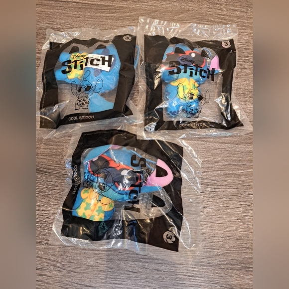 Disney McDonalds Happy Meal Toy Plush Collectible Cool Stitch #3 New Sealed (3)  - Picture 1 of 3